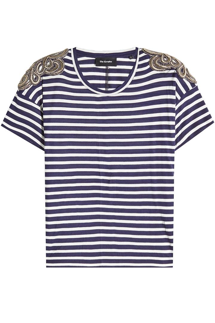 The Kooples The Kooples Striped T-shirt With Embellishment