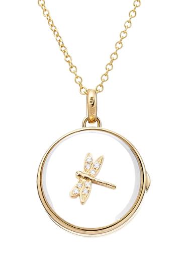 Loquet Loquet 14kt Round Locket With 18kt Gold Charm And Diamonds - Multicolored