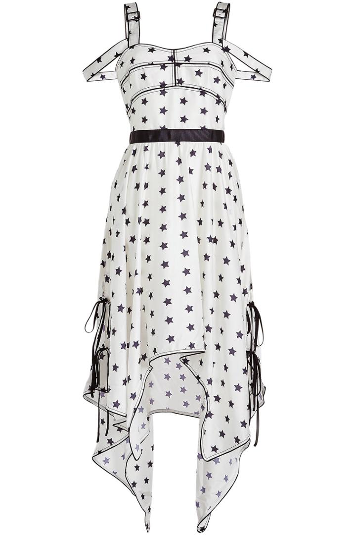 Self-portrait Self-portrait Star Print Handkerchief Dress