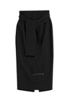 Preen Preen Stretch Jersey Belted Pencil Skirt - Black