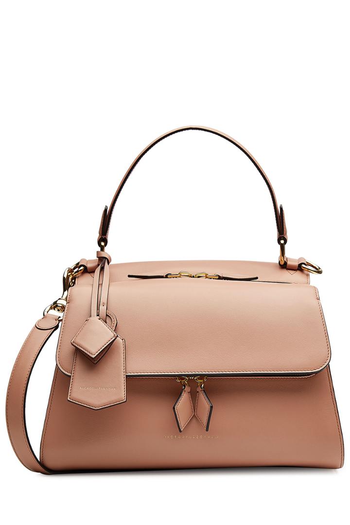 Victoria Beckham Victoria Beckham Small Pocket Leather Tote - Beige