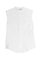Jil Sander Jil Sander Alina Sleeveless Cotton Shirt - White