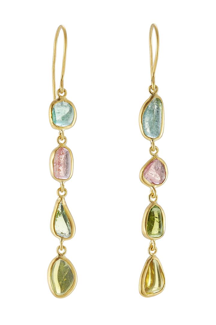 Pippa Small Pippa Small 18kt Yellow Gold Earrings With Tourmaline - Multicolor