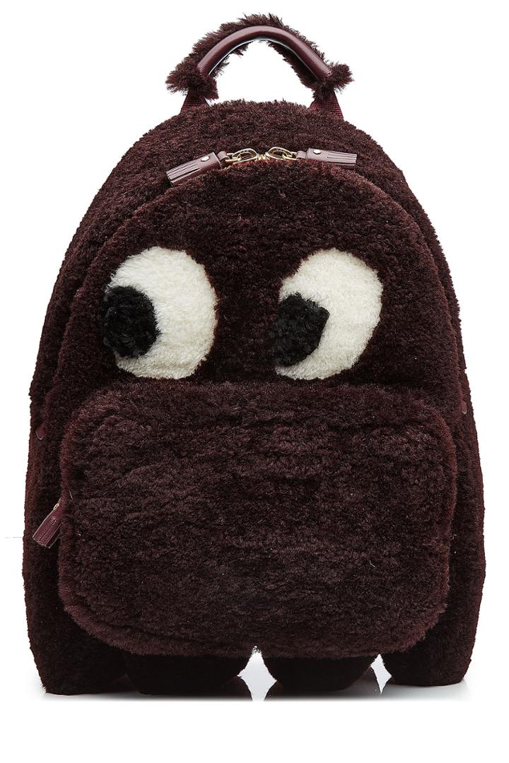 Anya Hindmarch Anya Hindmarch Ghost Shearling Backpack - Red