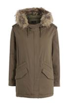 The Kooples The Kooples Cotton Parka With Fur-trimmed Hood