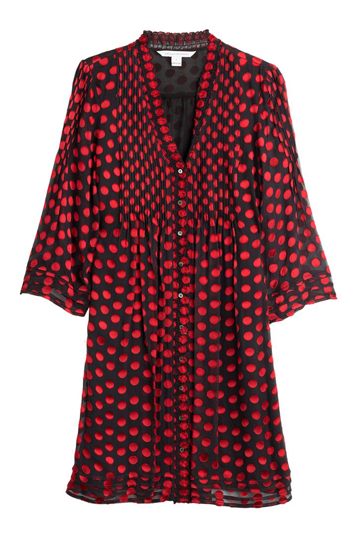 Diane Von Furstenberg Diane Von Furstenberg Printed Shirt Dress With Silk - Dots