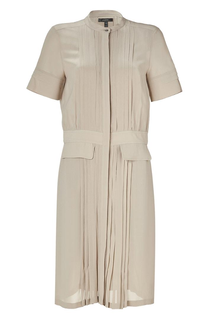 Belstaff Belstaff Light Khaki Silk Seaford Shirtdress