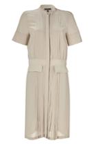 Belstaff Belstaff Light Khaki Silk Seaford Shirtdress