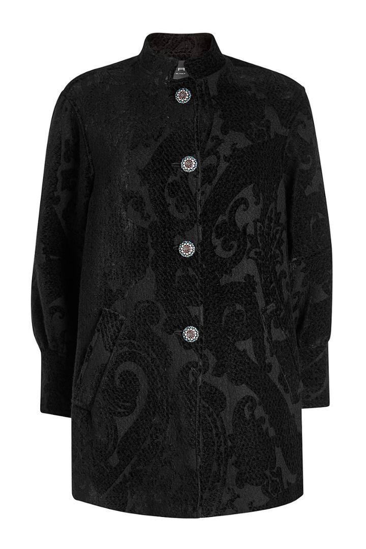 Etro Etro Coat With Wool, Silk And Embellished Buttons