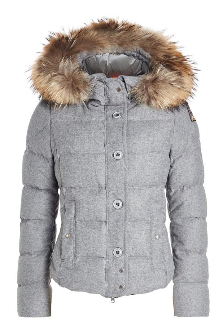 Parajumpers Parajumpers Virgin Wool Down Jacket With Fur-trimmed Hood