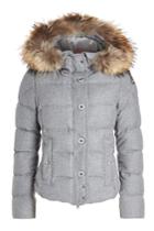 Parajumpers Parajumpers Virgin Wool Down Jacket With Fur-trimmed Hood