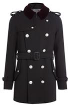 Alexander Mcqueen Alexander Mcqueen Wool Coat With Embossed Buttons