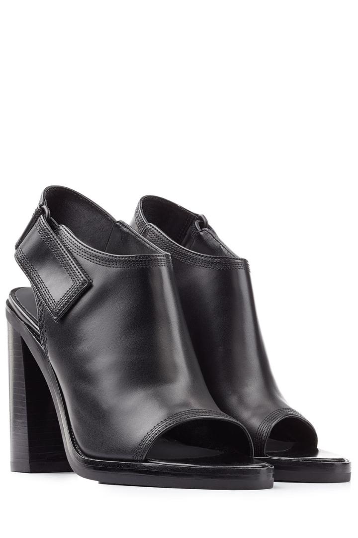 Alexander Wang Alexander Wang Charisse Stacked Heel Leather Sandals