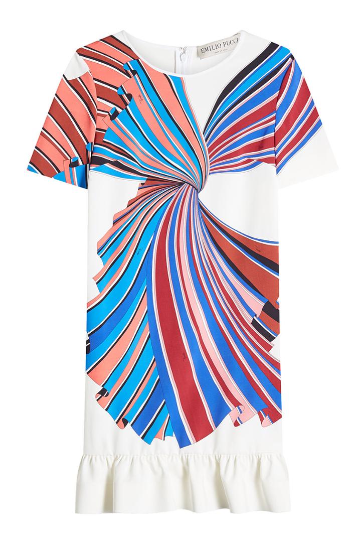 Emilio Pucci Emilio Pucci Printed Dress With Ruffled Hem