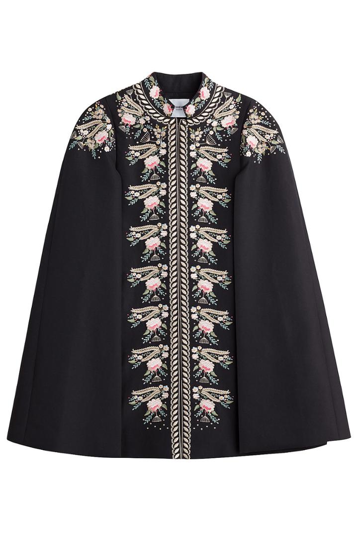 Vilshenko Vilshenko Embroidered Cotton Cape - Multicolor