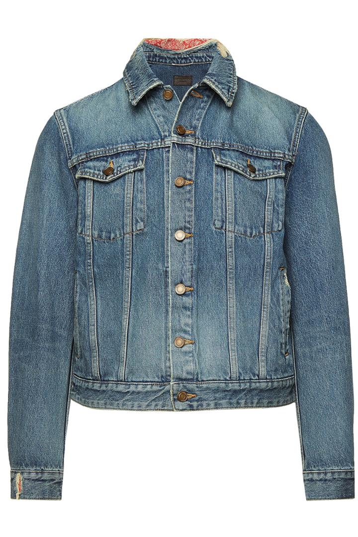 Saint Laurent Saint Laurent Distressed Denim Jacket
