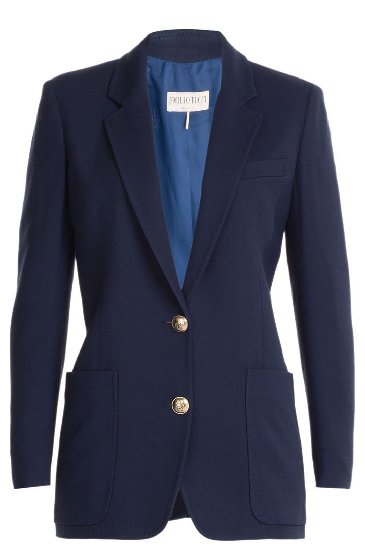 Emilio Pucci Emilio Pucci Stretch Jersey Blazer - Blue