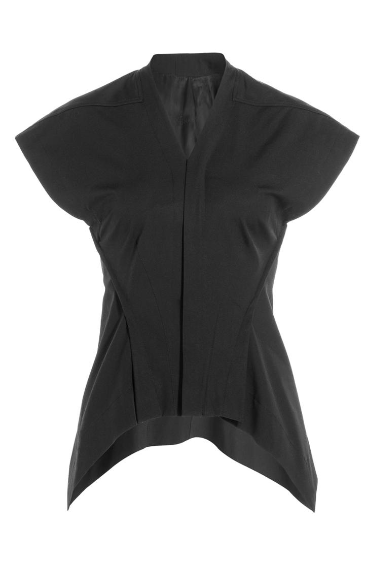Rick Owens Cotton Top With Asymmetric Hem