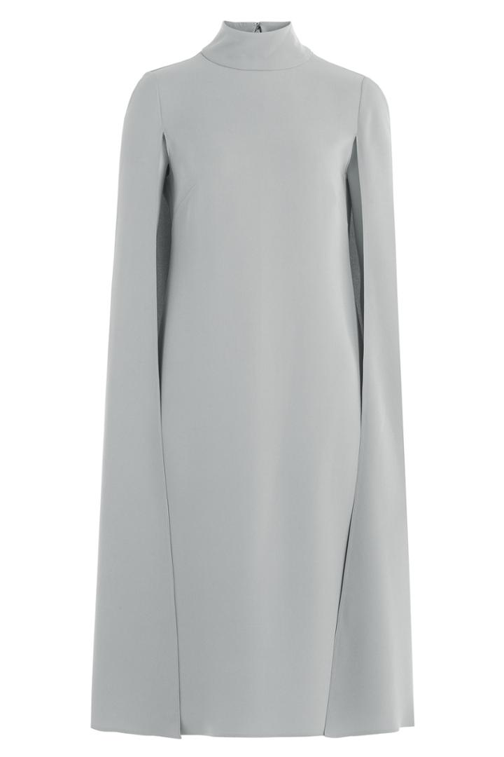 Valentino Valentino Silk Cape Dress - Grey