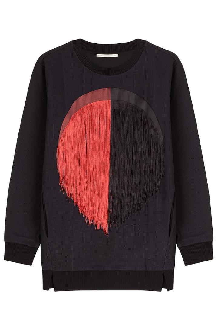 Marco De Vincenzo Marco De Vincenzo Sweatshirt With Fringing - Multicolored