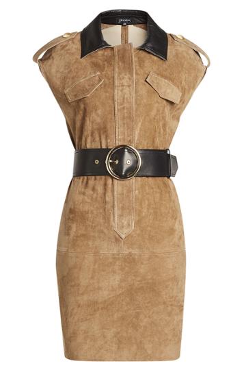 Jitrois Jitrois Belted Suede Dress
