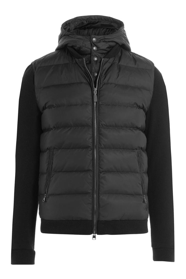 Woolrich Woolrich Puffer Coat With Contrast Sleeves - Black