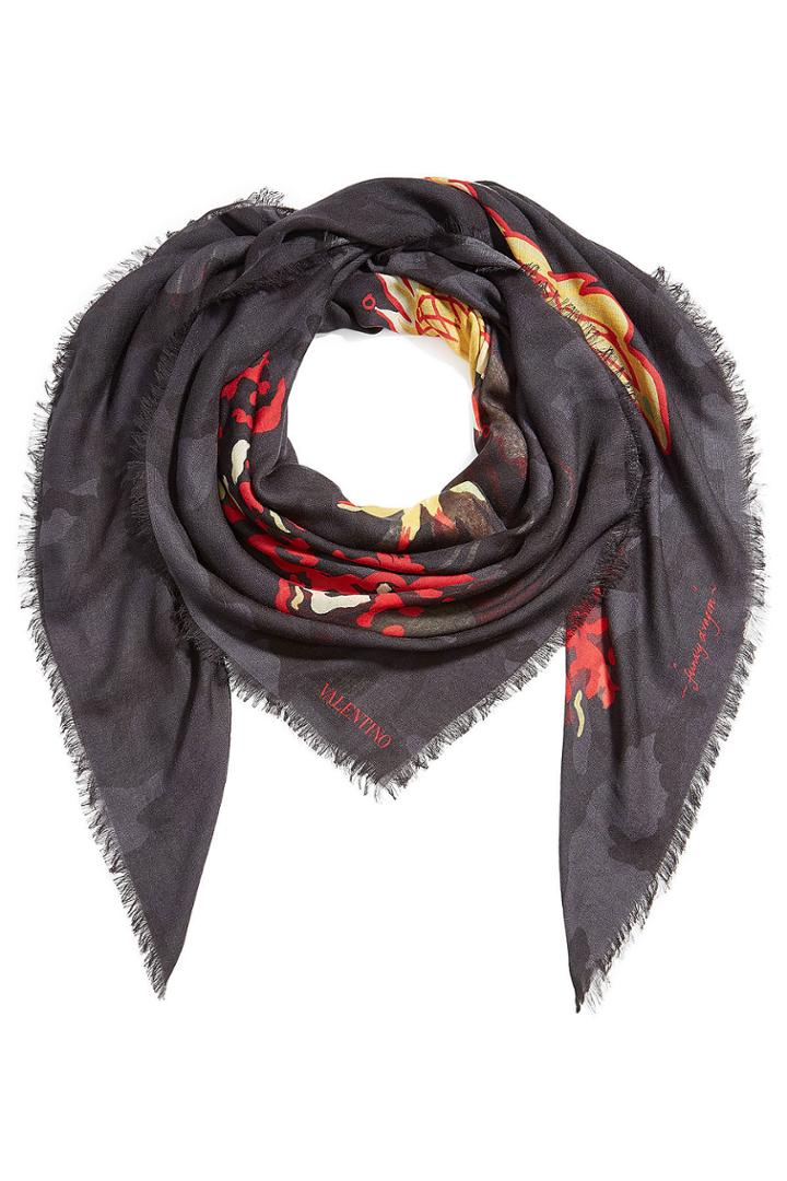 Valentino Valentino Dragon Print Scarf