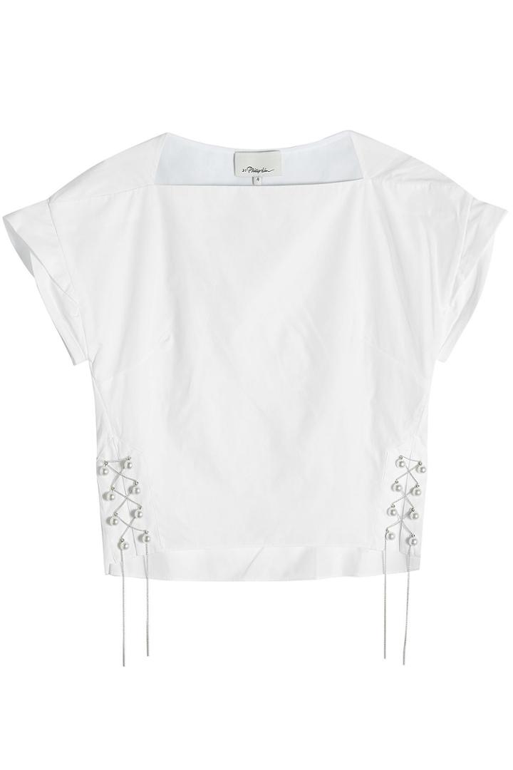 3.1 Phillip Lim 3.1 Phillip Lim Cotton Top With Lace-up Sides