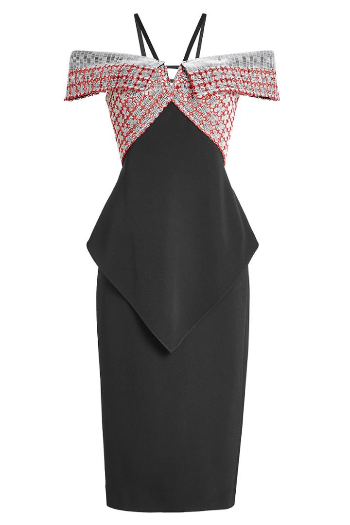 Roland Mouret Roland Mouret Off-shoulder Dress With Embroidery