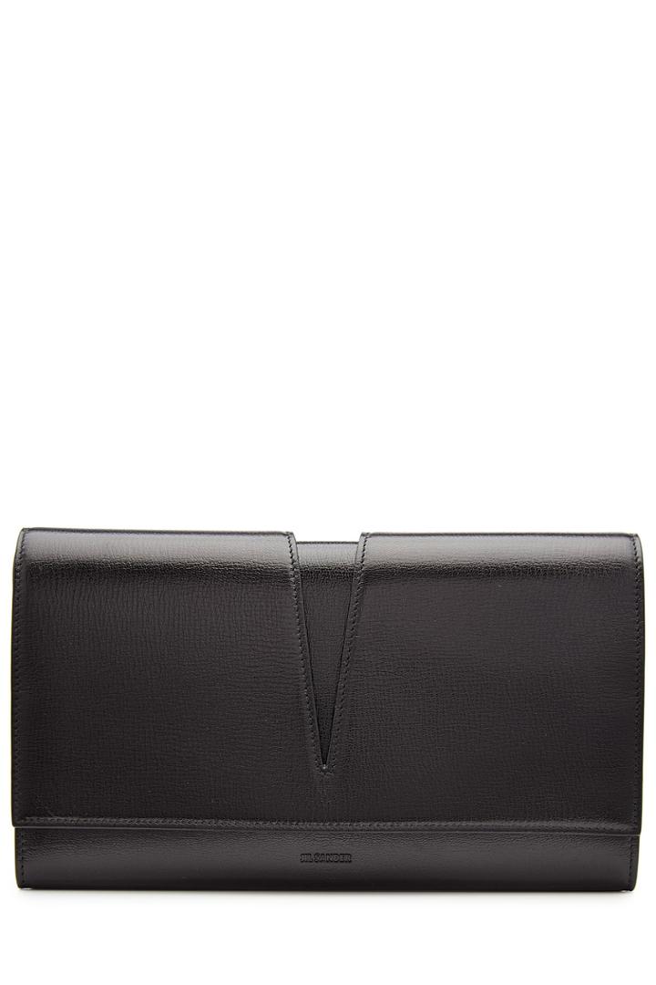 Jil Sander Jil Sander View Leather Clutch - Black