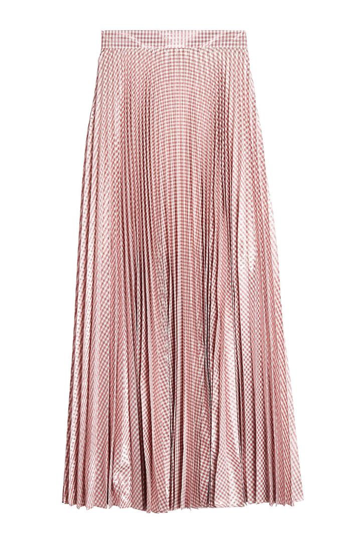 Christopher Kane Christopher Kane Metallic Pleated Gingham Skirt