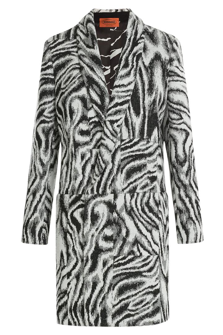 Missoni Missoni Zebra Print Wool Coat - Multicolor