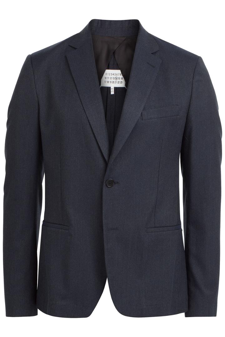 Maison Margiela Maison Margiela Silk-cotton Slim Blazer - Black