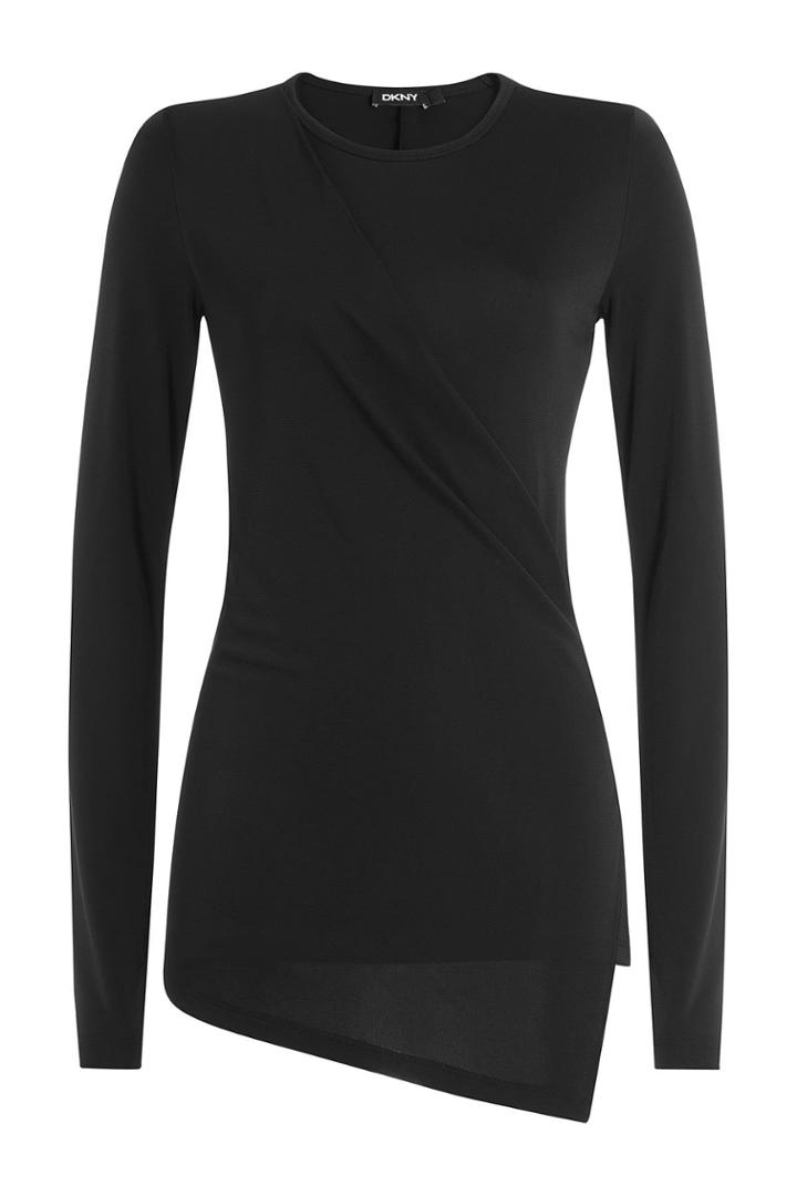 Dkny Dkny Jersey Top With Asymmetric Hem