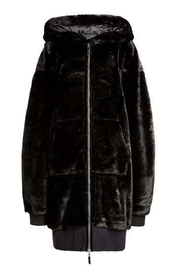 Fentyxpuma By Rihanna Fentyxpuma By Rihanna Faux Fur Coat With Hood - Black