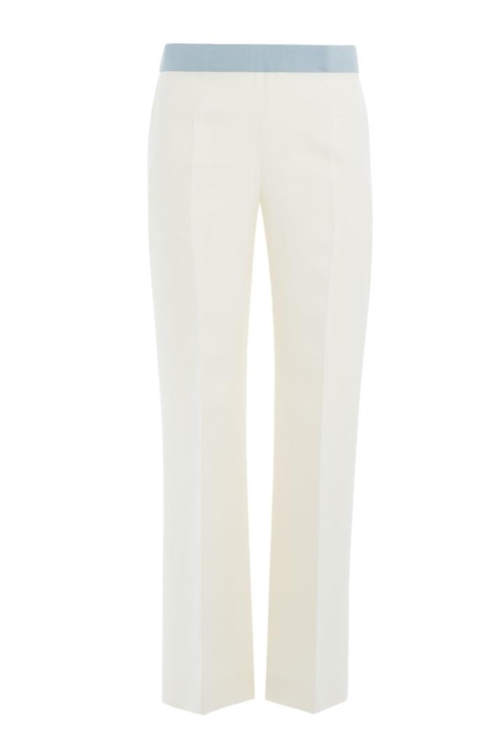Fendi Fendi Cropped Wool Pants With Silk