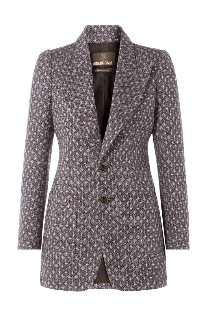 Roberto Cavalli Roberto Cavalli Woven Wool Blazer - Red