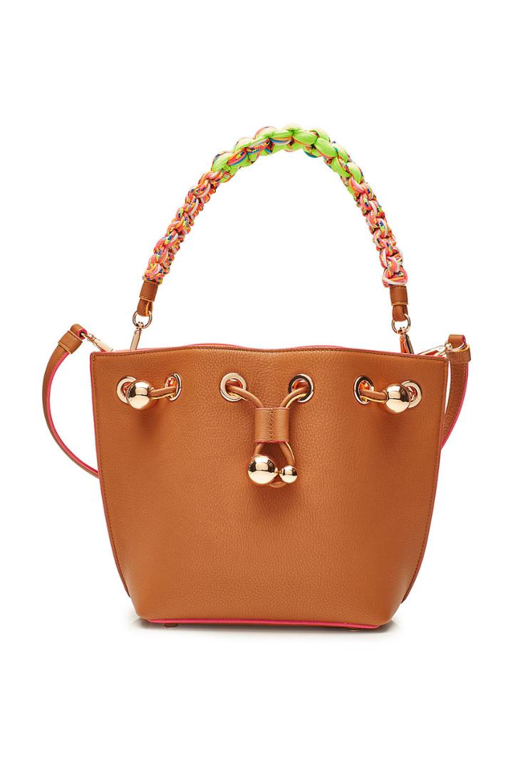 Sophia Webster Sophia Webster Romy Leather Mini Bucket Bag With Woven Handle