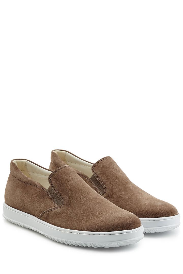 Hogan Hogan Suede Slip-on Sneakers - Brown