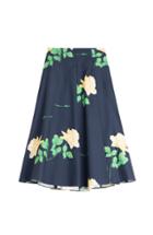 Michael Kors Printed Wool-silk Midi Skirt