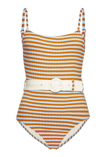 Solid & Striped Solid & Striped The Nina Striped Swimsuit With Belt