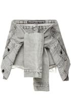 Alexanderwang.t Alexanderwang.t Denim Skort With Sleeve Ties