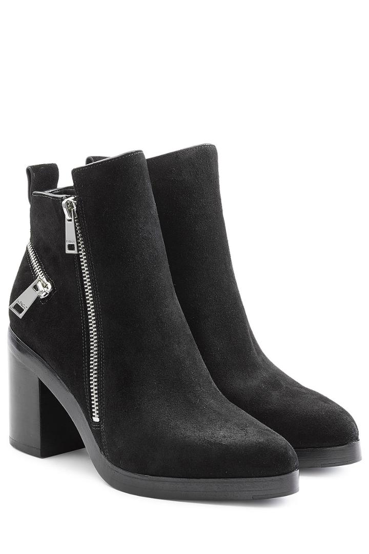 Kenzo Kenzo Suede Ankle Boots With Block Heel