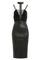 Jitrois Jitrois Leather And Suede Dress