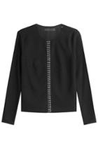 Alexander Wang Alexander Wang Crepe Top With Piercing Hardware - Black