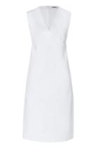 Jil Sander Jil Sander Modern Tailored Cotton Dress In White