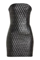 Jitrois Jitrois Quilted Leather Bandeau Dress With Crystal Embellishment
