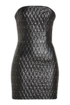 Jitrois Jitrois Quilted Leather Bandeau Dress With Crystal Embellishment