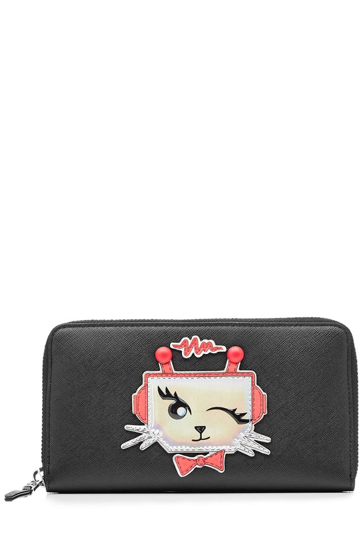 Karl Lagerfeld Karl Lagerfeld Robot Choupette Zipped Wallet - Black