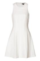 Theory Theory Crepe Fit And Flare Dress - White